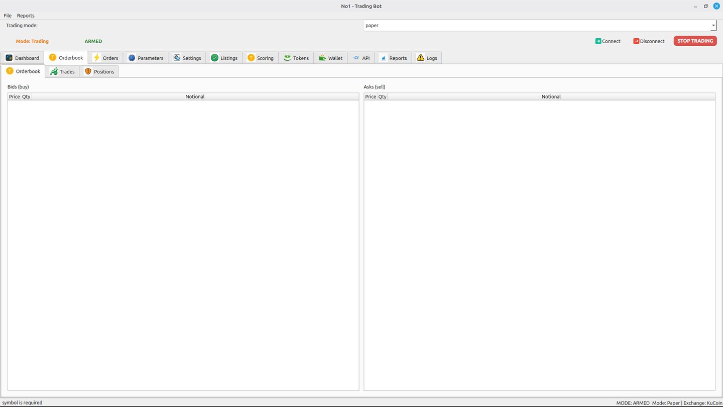 Orderbook screenshot